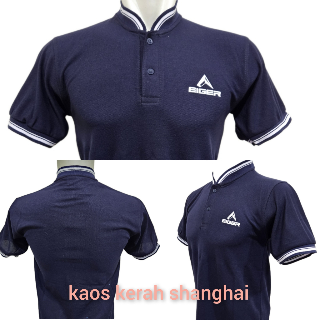 KAOS KERAH SHANGHAI LOGO EIGER