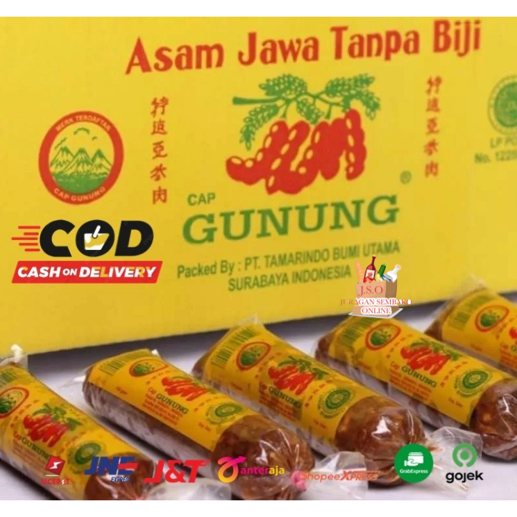 Asam Jawa Tanpa Biji Cap Gunung 150gr KUNING / asem madura / asem jawa