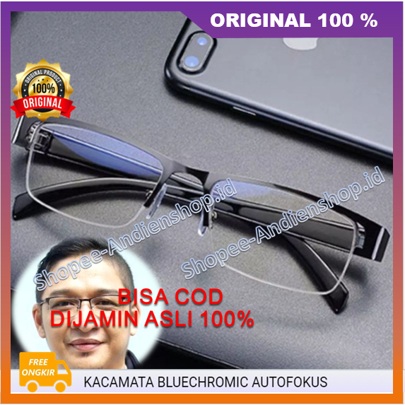 Kacamata Baca Superior Kacamata Bluechromic Autofokus Anti Radiasi Kacamata Rabun Dekat Pria dan Wan