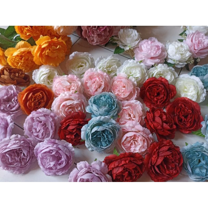 kuntum bunga peoni / kuntum bunga plastik / hiasan hantaran / hiasan mahar peony