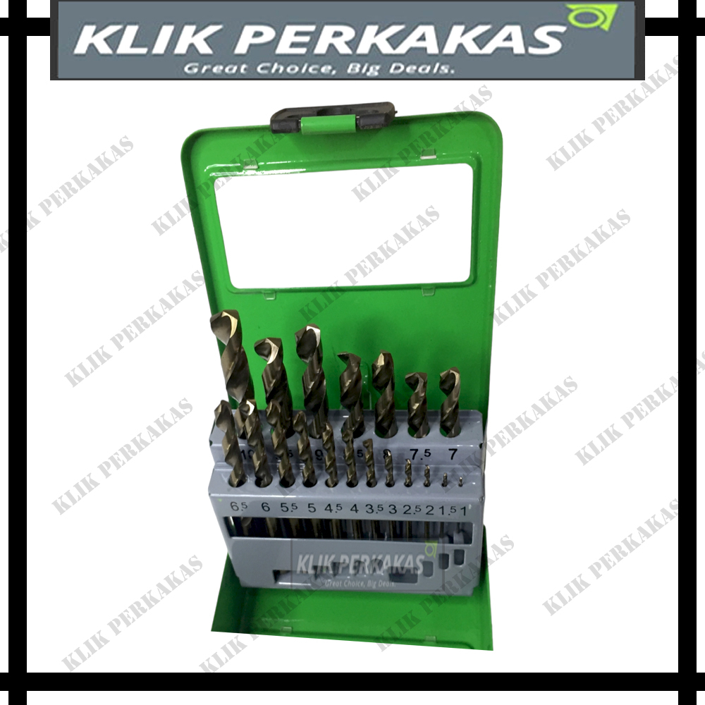 BY TEKIRO RYU MATA BOR SET HSS COBALT 1-10MM / DRILL BIT SET 19PCS