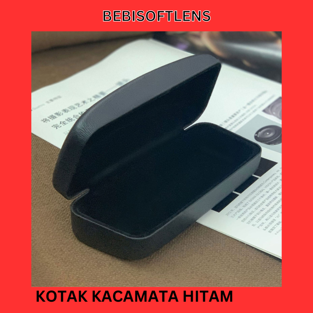 kotak kacamata Sunglass/ Kotak Kacamata wadah Besar Tempat Penyimpanan Kacamata Black / BB