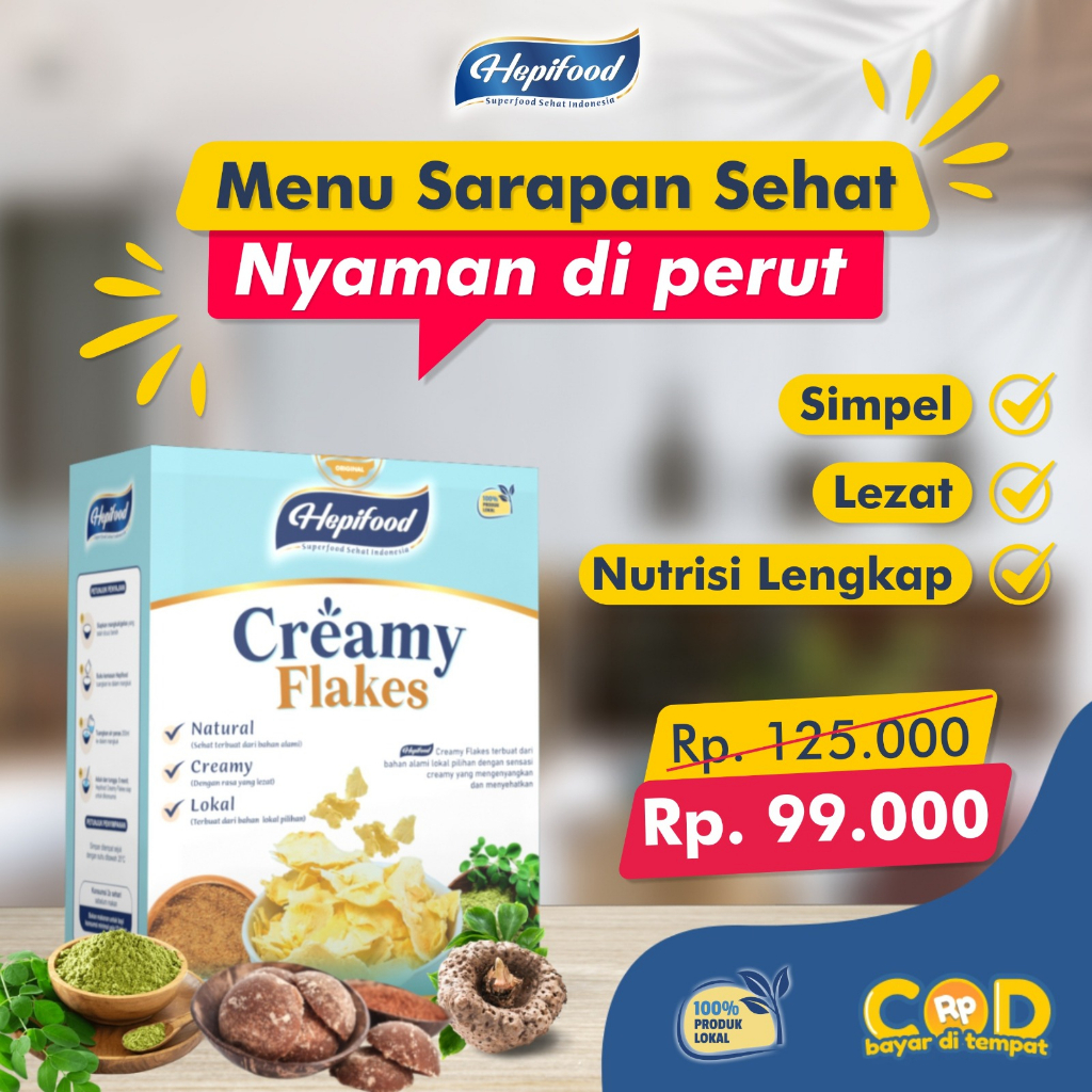 

1 Box [BEST SELLER] Hepifood Creamy Flakes - Superfood Sehat Indonesia - BISA BAYAR DI TEMPAT