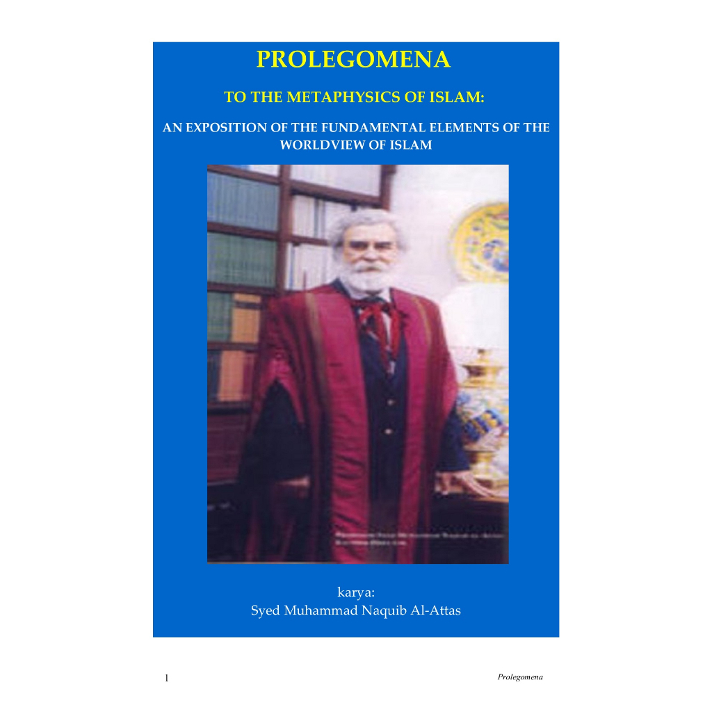 Prolegomena To The Metaphysics Of Islam - Syed Muhammad Naquid Al Attas - NR