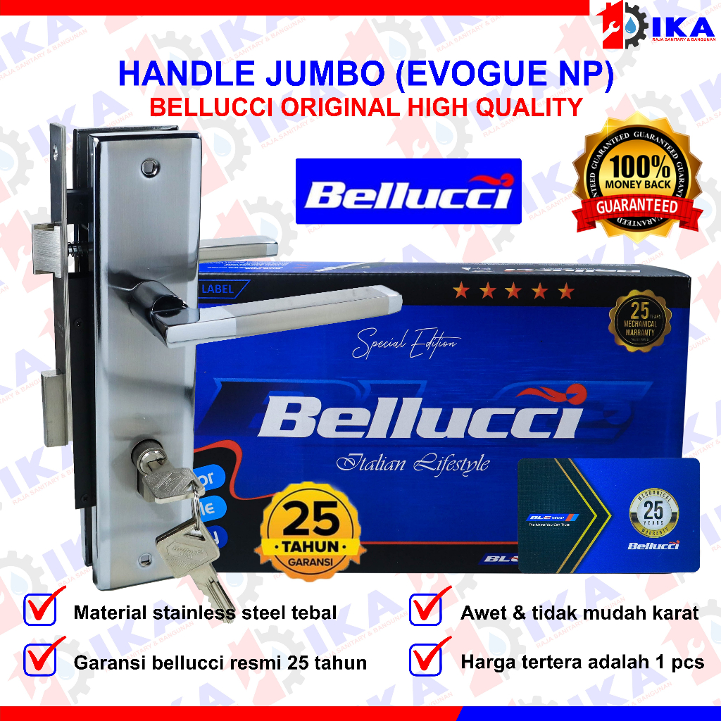 Kunci Pintu Besar Bellucci Evogue NP Handle Besar Bellucci  Handle Stainless Handle pintu besar kunci pintu besar komplit