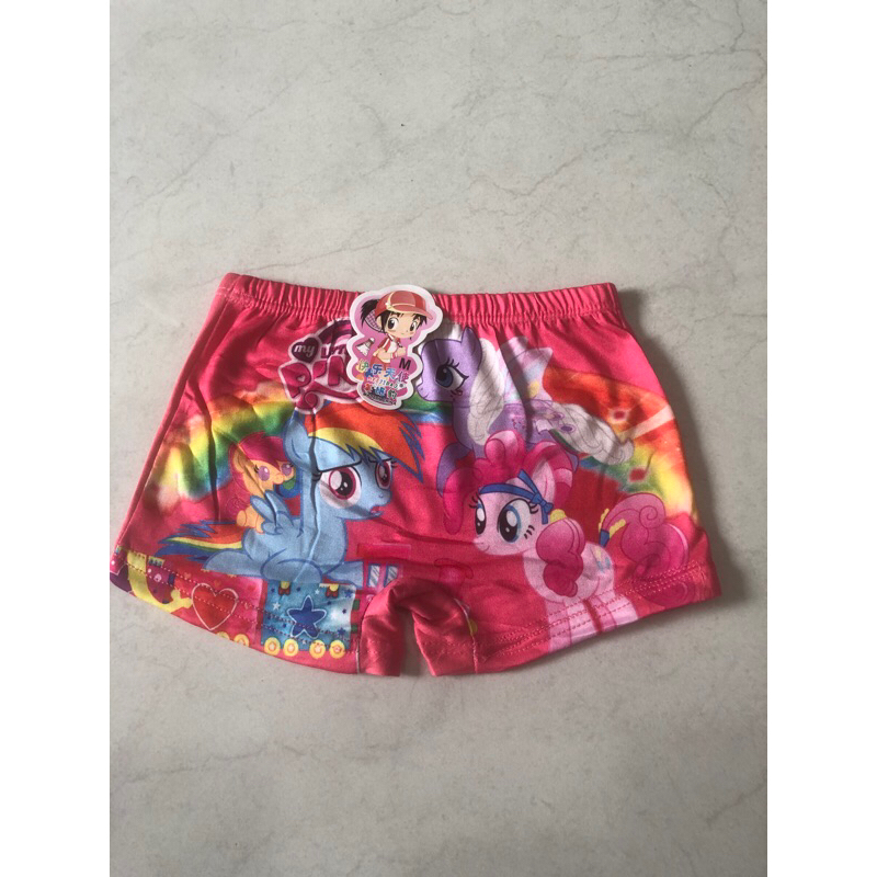 [Isi 3pc] GIRLS GAGAMI IMPORT-CD BOXER ANAK motif MY LITTLE PONY