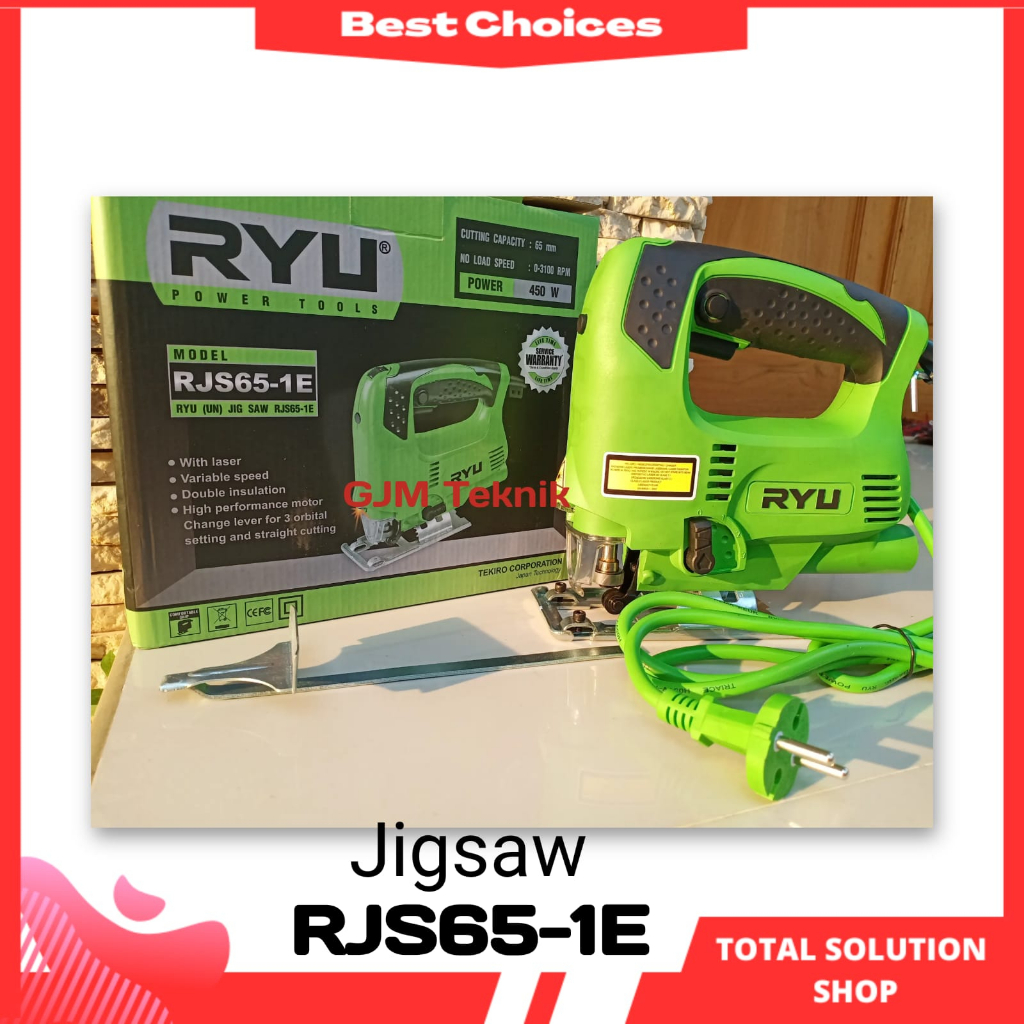 Mesin Jigsaw ryu RJS65-1E - Jigsaw RYU 6cmm - Jigsaw murah RYU