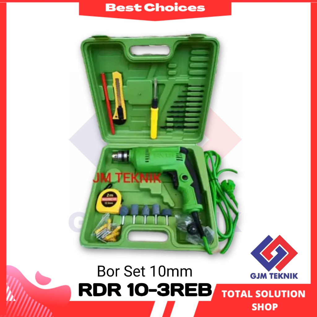 Bor Ryu 10mm 1 set RDR10-3REB - Bor set murah merek ryu