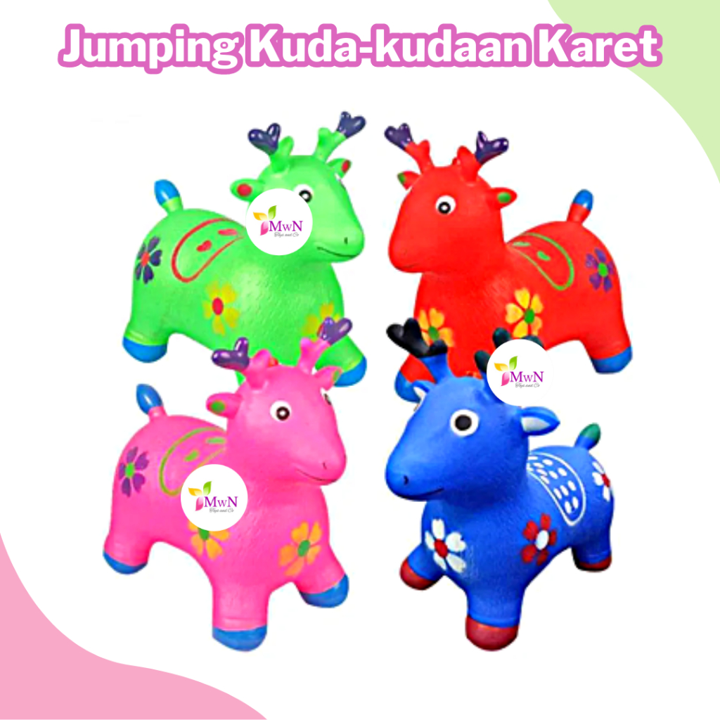 mwn.toys Jumping Animal / Kuda Kudaan Karet ( ada musik dan lampu )