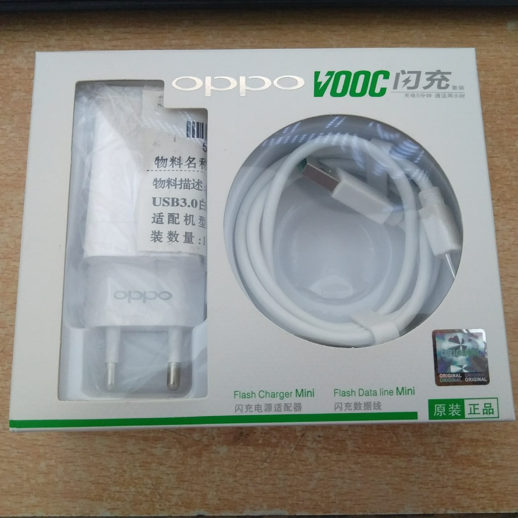 CHARGER OPPO VOOC ORI 100 MICRO DAN TYPE-C  F9 FAST CHARGING
