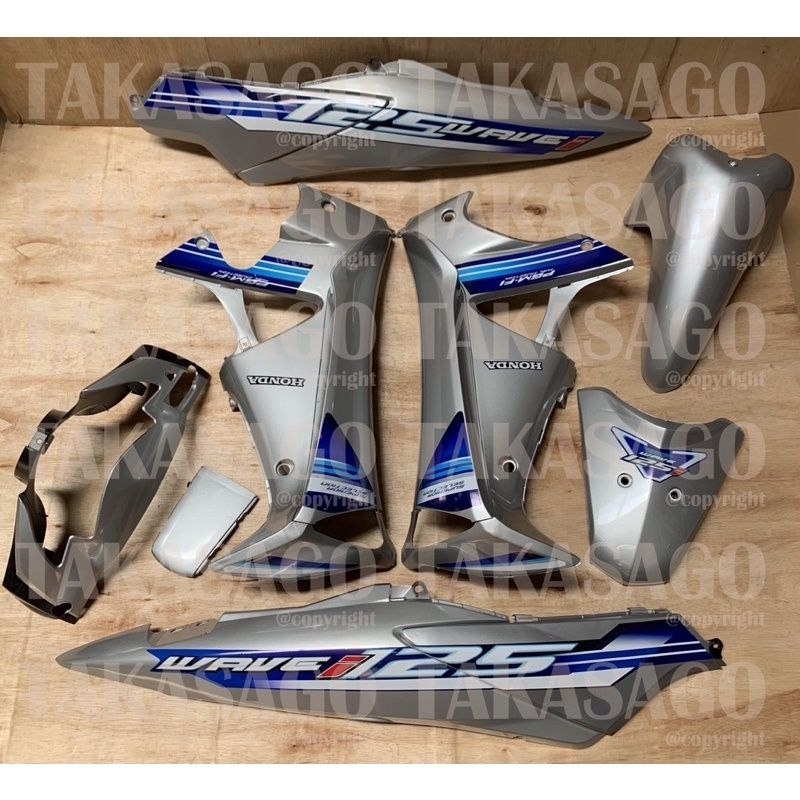 cover body halus full set honda supra x 125 wave silver setrip biru honda supra x125 wave