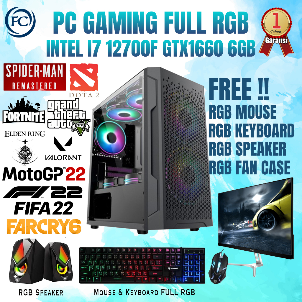 PC GAMING / DESIGN / LIVESTREAMING DDR4 I7 12700F /16GB/ GTX 1660 SUPER 6Gb