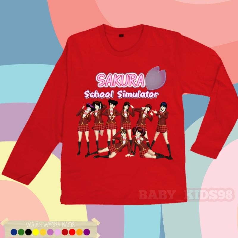 BAJU KAOS ANAK LENGAN PANJANG SAKURA SCHOOL SIMULATOR TERBARU