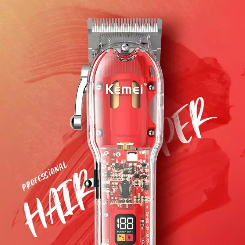 Alat Cukur Rambut Kemei KM 1761 Hair Clipper Turbo LCD Cukuran KM-1761