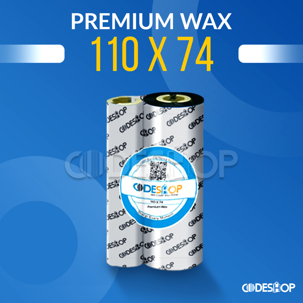 Tinta Printer Barcode PREMIUM WAX 100x74M Merk CODESHOP TERBAIK