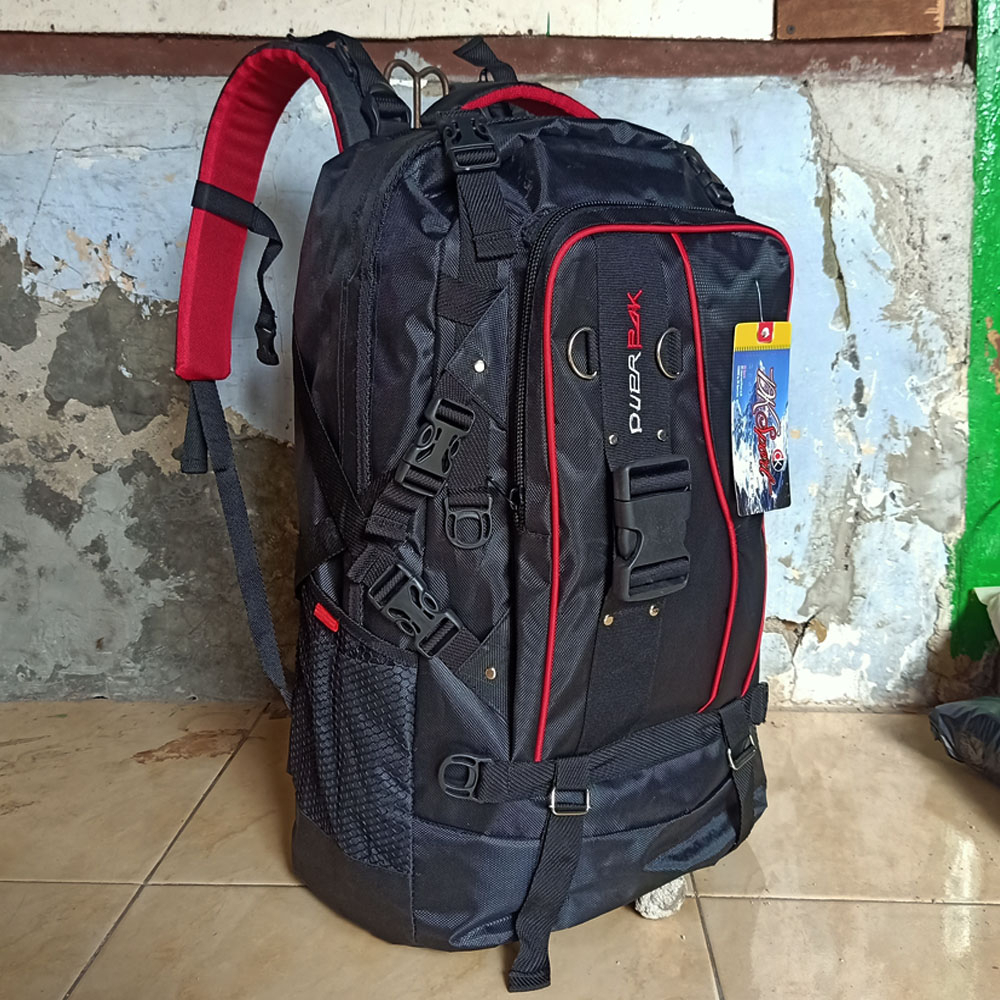 Ransel Jumbo Tas Ransel Pakaian Pria Wanita Tas Mudik 60L Original Duerpack AO2 BLACK