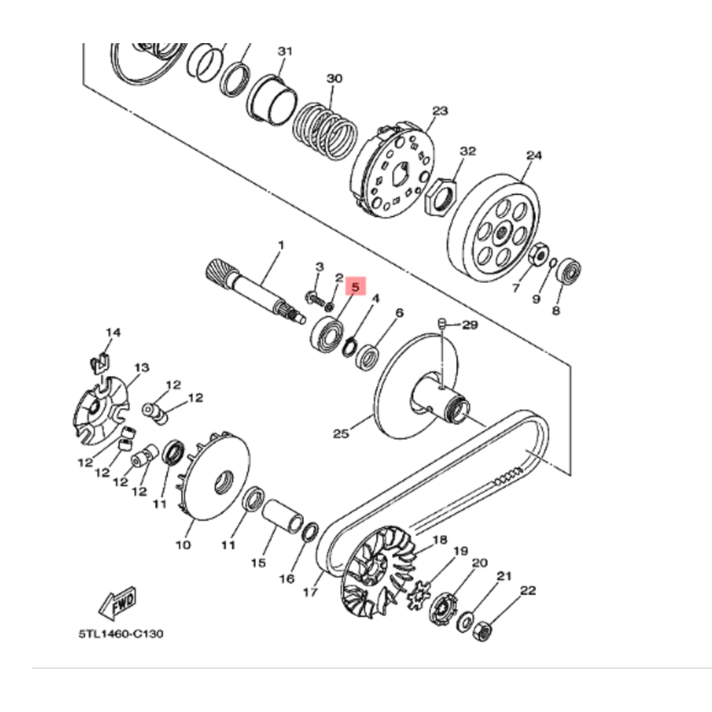 BEARING LAHER 6203 GARDAN RASIO AS PULY NOUVO MIO SPORTY SMILE - MIO J SOUL GT FINO KARBU FI XRIDE 115 YGP 93306-203X2