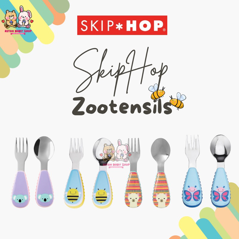 Skip Hop Zootensils Skip Hop Spoon &amp; Fork Sendok Makan Set