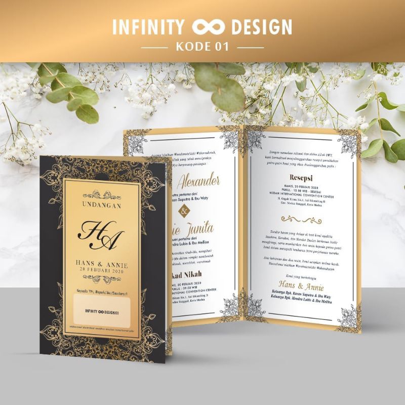 POLYBEST CUSTOM UNDANGAN KODE 01 / UNDANGAN PERNIKAHAN MEWAH TEBAL