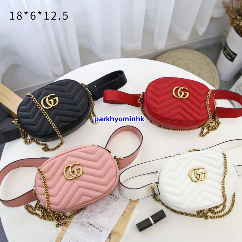 Gucci shoulder bag camera bag marmont series oblique bag ladies clutch Waist bag Chest bag original