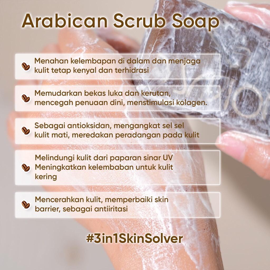 DSAVIOR Arabican Scrub Soap 80gr / Sabun Badan Bekas Luka, Jerawat, Kulit Kering