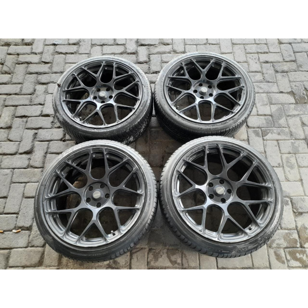 velg bekas ssw ring 20 lebar 8,5/10 pcd 5x114 & ban 245/40 cocok crv, hrv, juke, inova, outlander, x