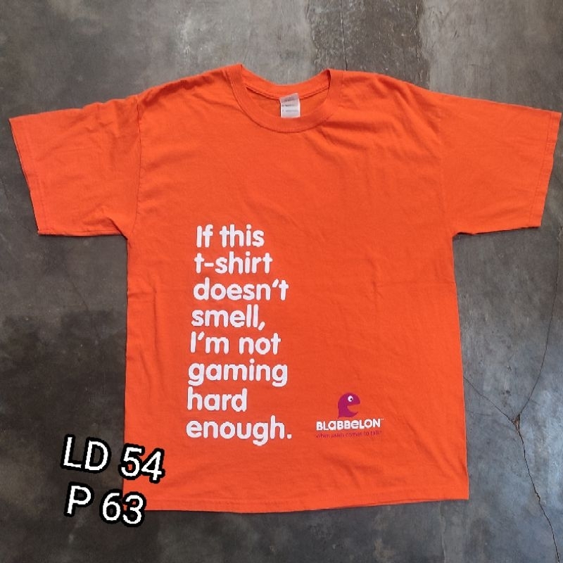 kaos orange pria/wanita besar