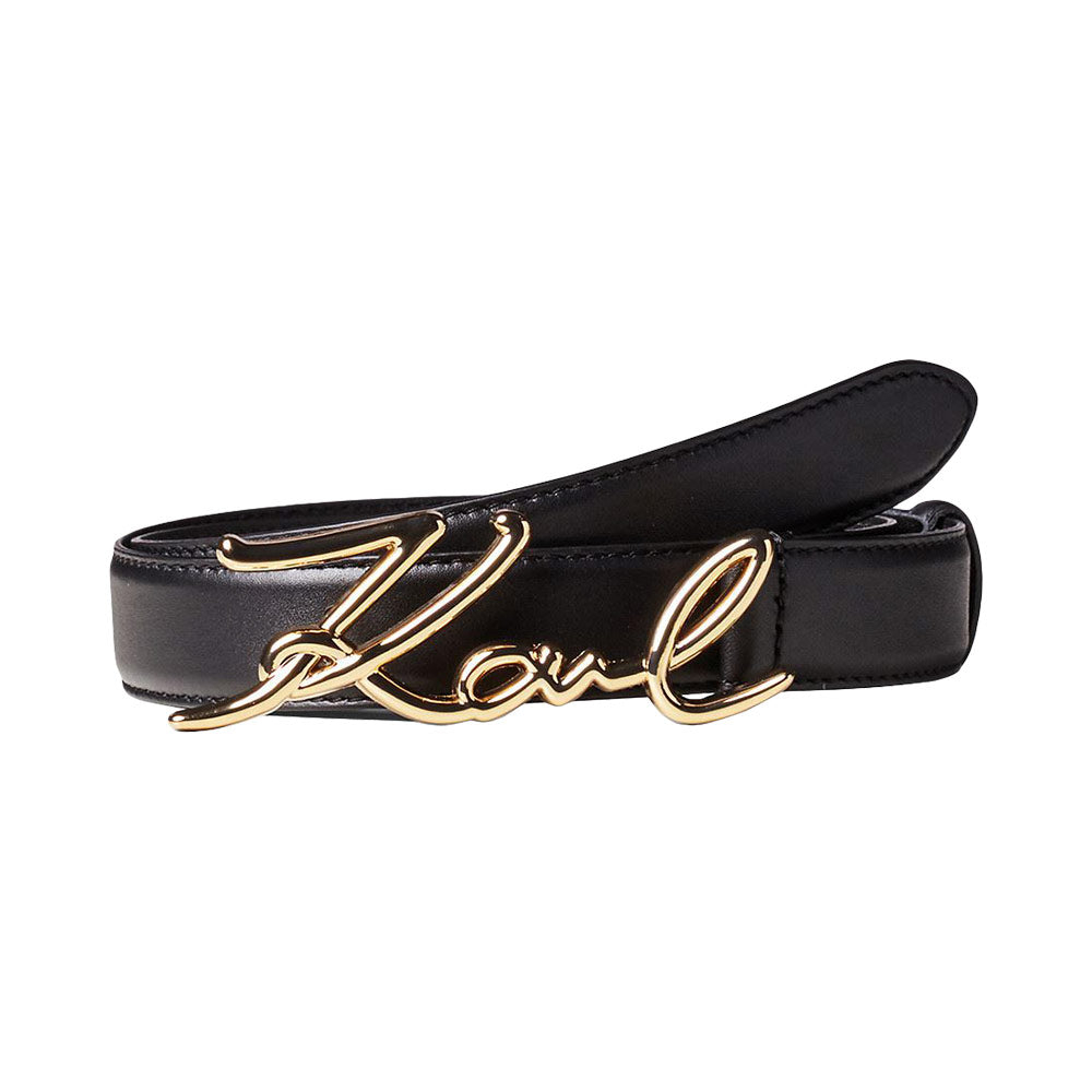 Krl Lagerfeld K/Signature Belt Black Ghw