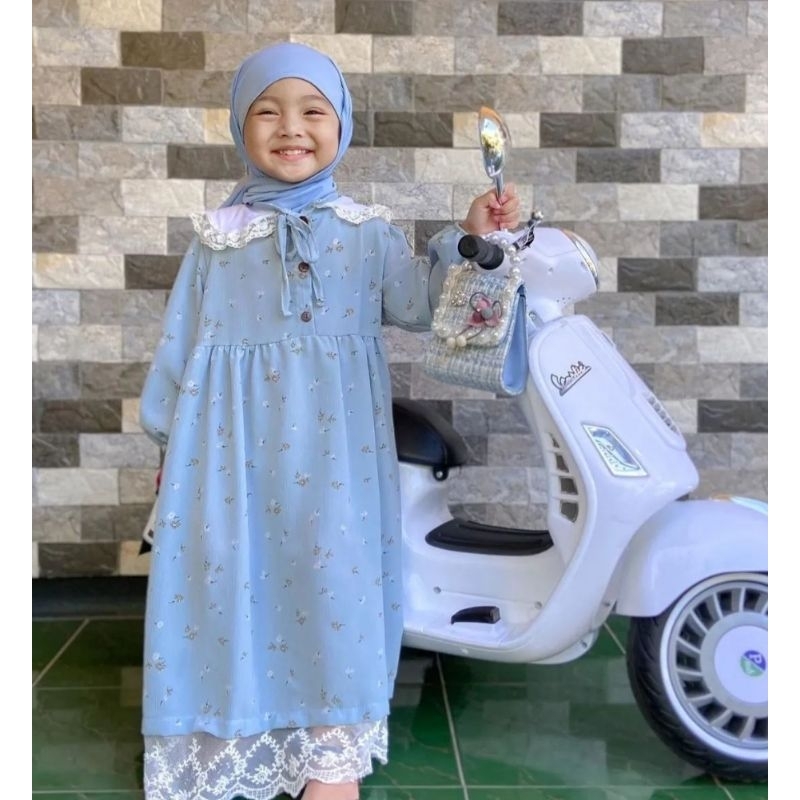 Liberty Dress MybeeKids SNI-Gamis Anak Liberty-Gamis Anak Motif Bunga Liberty-Dress Bayi-Dress Anak 