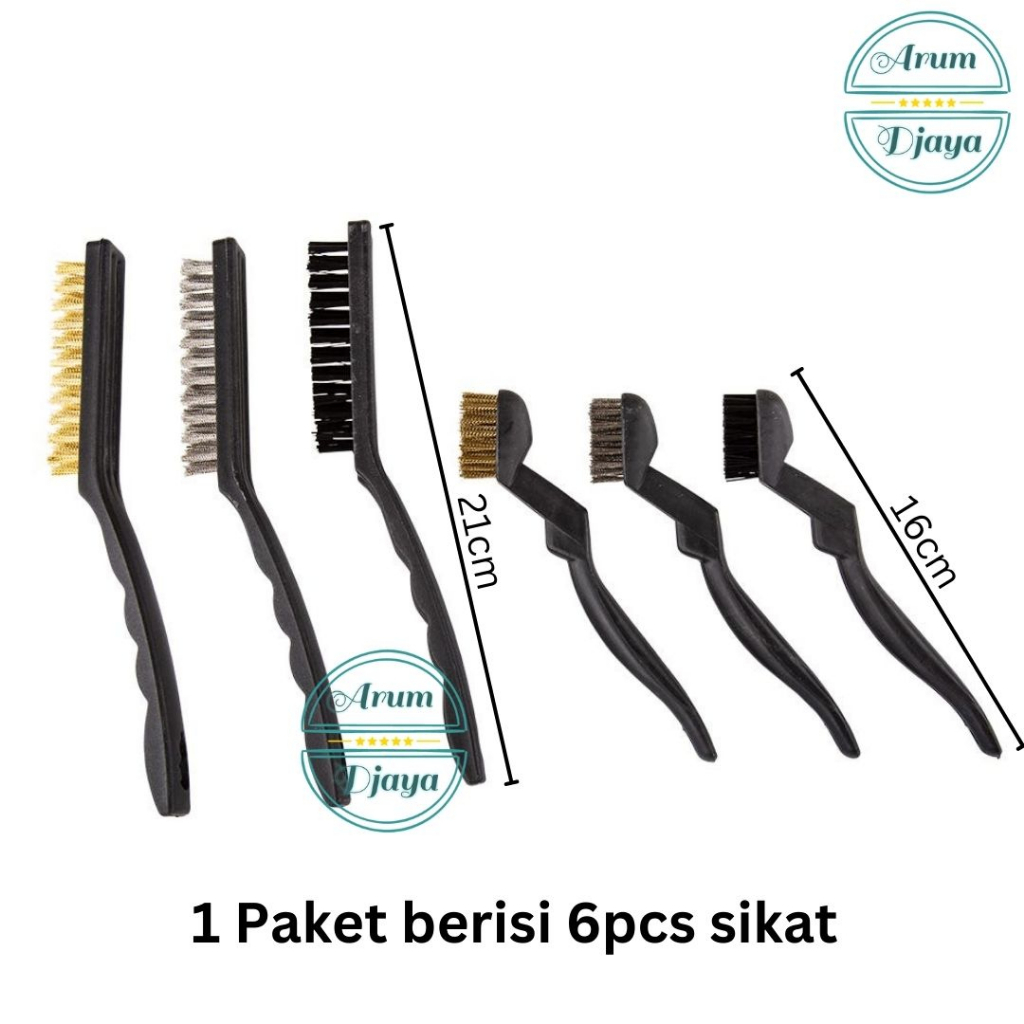 Sikat Detailing Sepatu Set 6Pcs Insole Midsole Outsole Shoe Brush 3pcs 21cm 3pcs 16cm