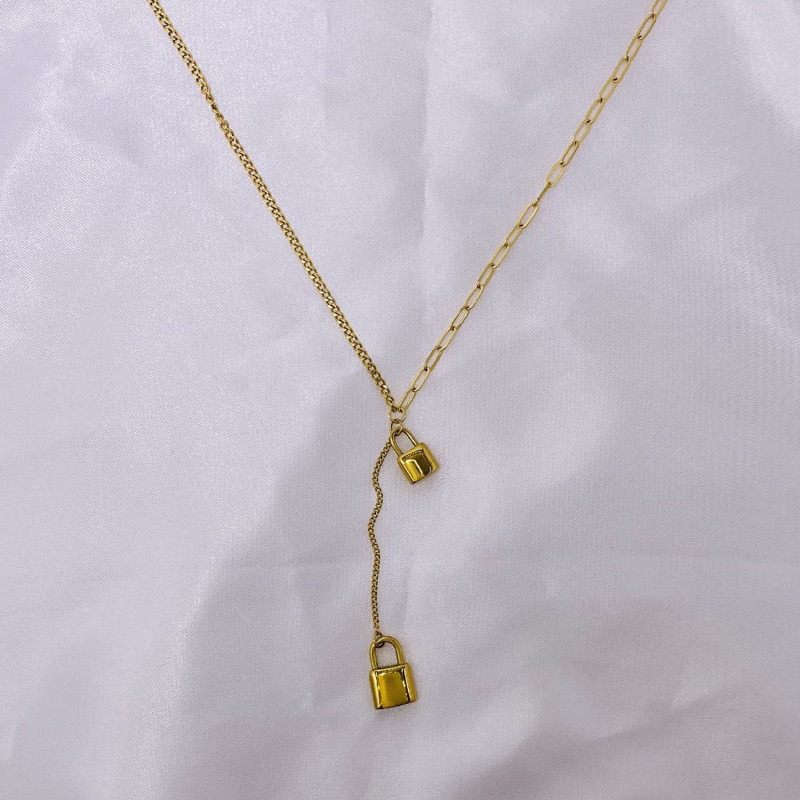 kalung gembok kunci titanium