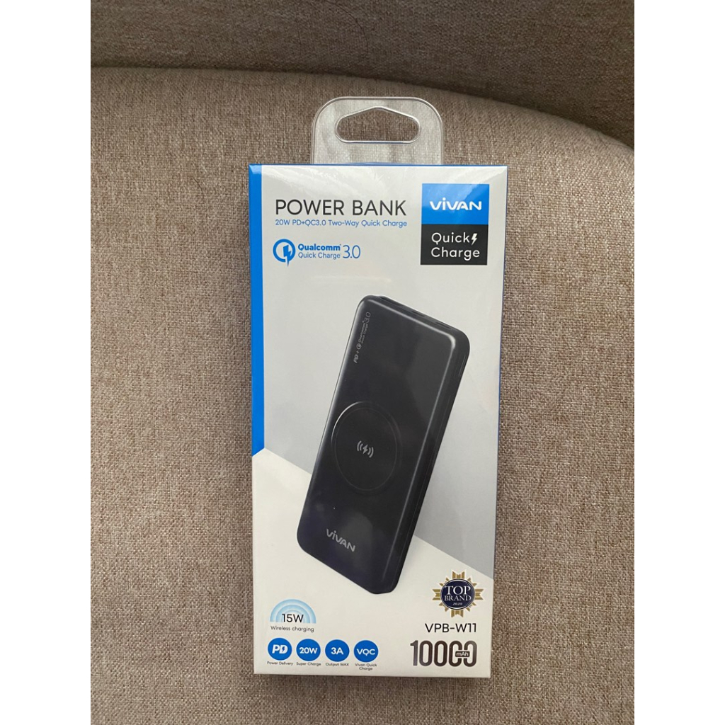 VIVAN VPB-W10/VPB-W11 10000mAh Quick Charge 3.0 Wireless Power Bank Anti Slip Innovative Design