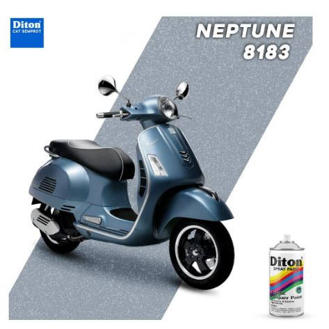 Pilox Diton Neptune 8183 300ml Warna Biru Laut Neptun Metalik Sepeda Motor Mobil