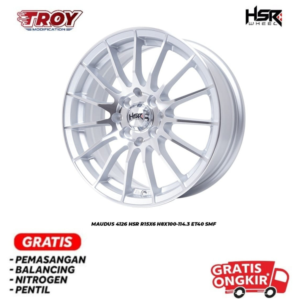 Velg Jari-Jari Racing HSR MAUDUS 4126 R15 Velg Jazz,Brio,Calya,Mobilio