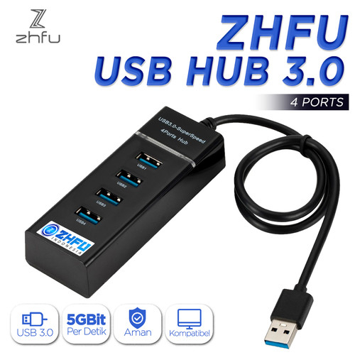 TUKUYU-PROMO High Speed 4 Ports USB HUB 3.0 Adapter 5Gbps Laptop Notebook