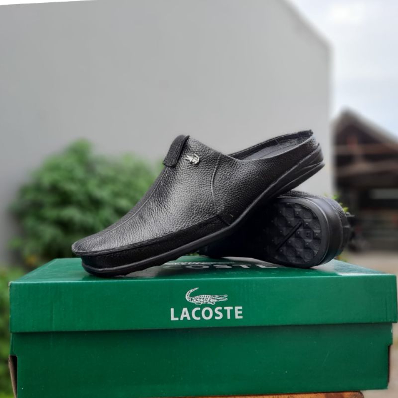 lacoste sepatu sandal bustong kulit asli sepatu kerja kantor pria sepatu loafers kulit asli