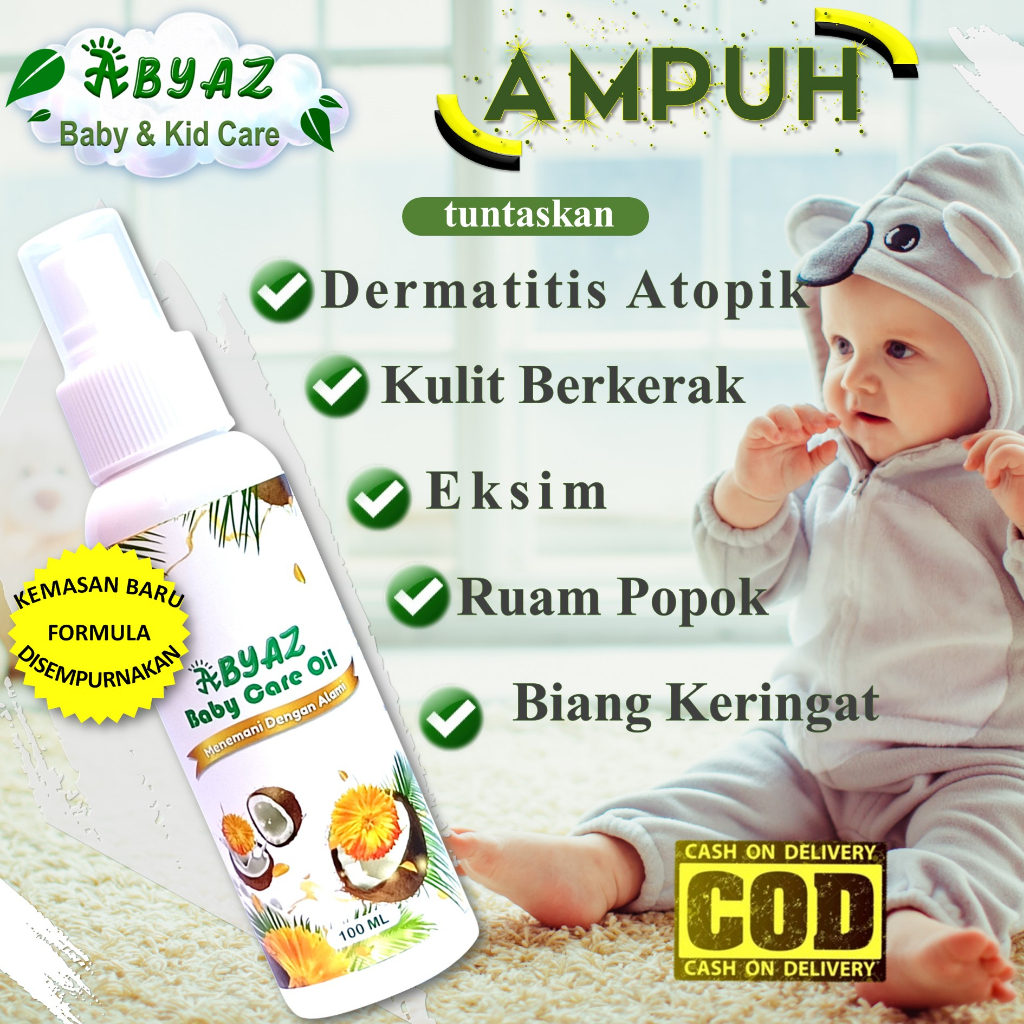 ABYAZ BABY CARE OBAT EKSIM DERMATITIS ATOPIK RUAM POPOK RUAM PIPI KULIT BERKERAK BAYI ALAMI