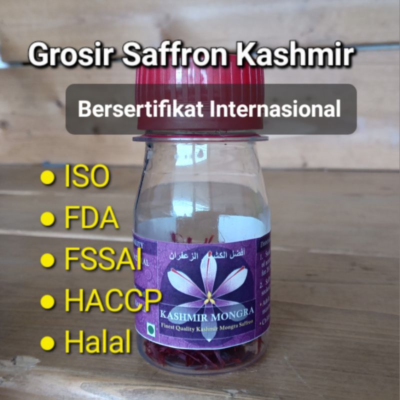 Saffron Kashmir Mongra Premium 1Gram Original 100% Asli Grade Tertinggi 1 Gr Kualitas Terbaik A Safr