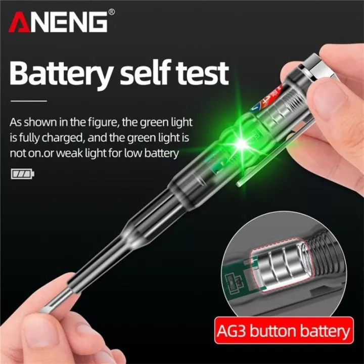 ANENG Obeng Tespen Tester Pen with Indicator LED - B14 - Transparent