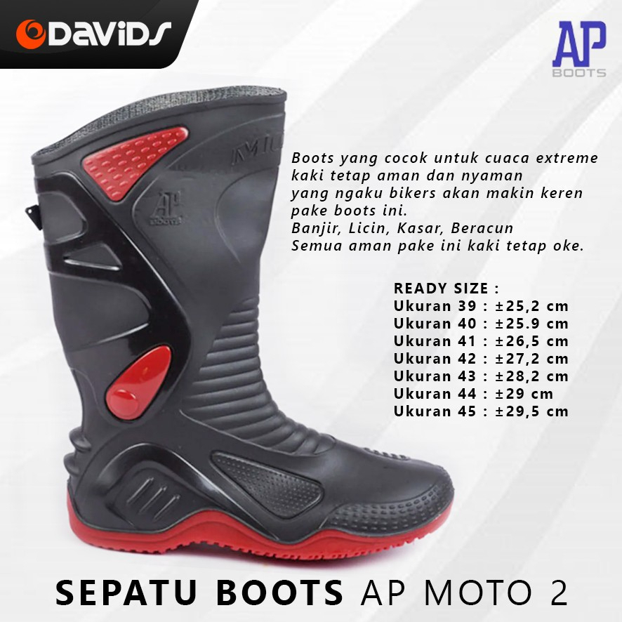 AP Boots Sepatu Moto 2 Boot Biker Motor Proyek