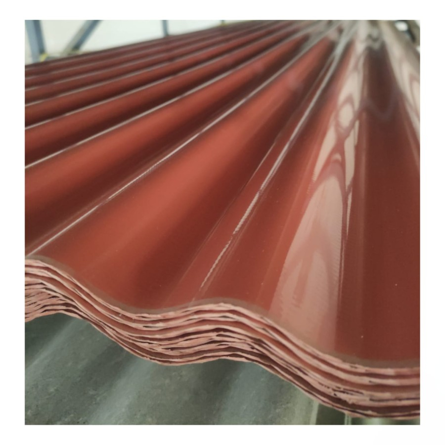 Atap Pvc Gelombang Go Green Maroon Tersedia Varian Ukuran