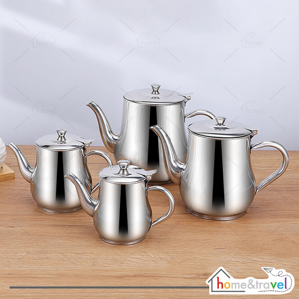 HOVELSHOP Teko Air Minum Ceret Tempat Minyak Goreng Stainless Steel Serbaguna Free Saringan