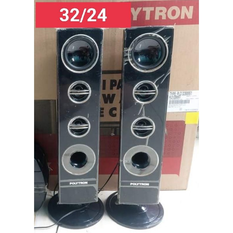 Speaker Spiker tower subwoofer pasif tv LEd polytron