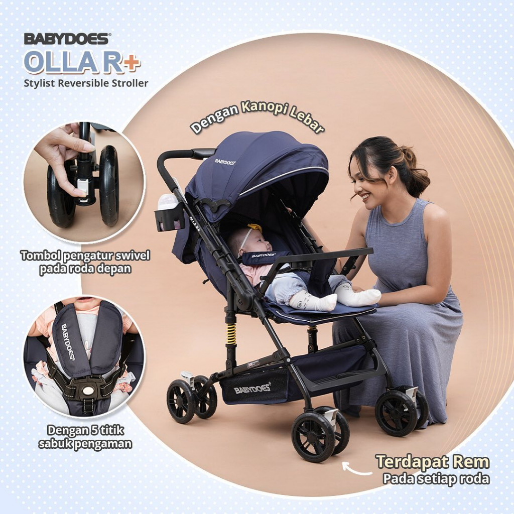 Stroller Kereta Dorong Bayi Babydoes Olla R+ Baby Does Olla R plus