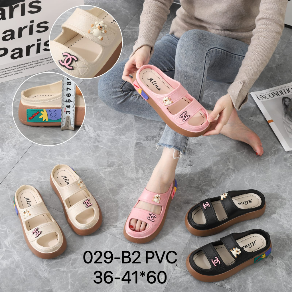 Sandal Selop Jelly Wanita Import Balens PVC / Sandal Wanita Dewasa Import YIZUMI Jelly 029-B2