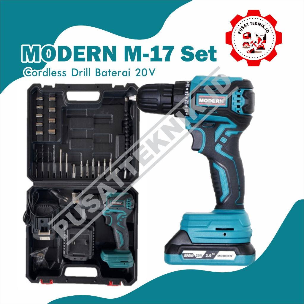 MODERN M17 MESIN BOR BATERAI 13MM BRUSHLESS 20V CORDLESS DRILL MODERN M-17 20V