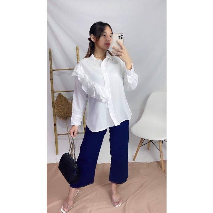 LOUISHA SHIRT / BLOUSE OVERSIZE WANITA