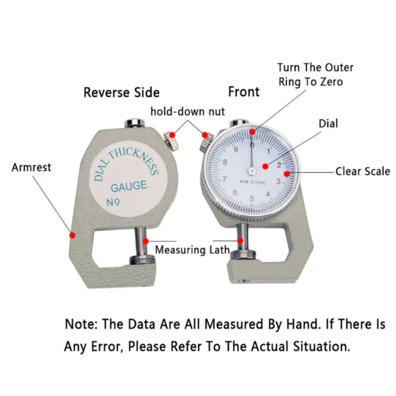 Analog Thickness gauge alat ukur ketebalan plastik plat kertas kardus [AUT]