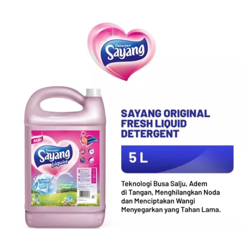 Sabun Cuci Baju Detergen SAYANG 5L