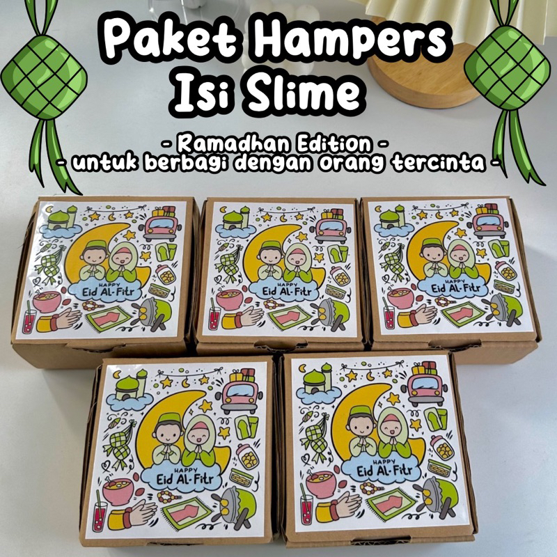 PAKET HAMPERS ISI SLIME BY SLIME_BINTARO || HAMPERS LEBARAN || HADIAH LEBARAN